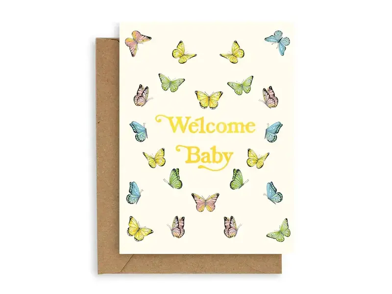 Adelfi Butterflies Baby Card