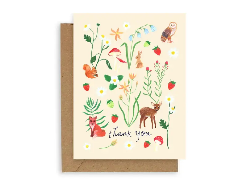 Adelfi Flora Fauna Thank You Card