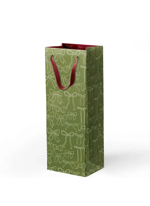 Olive Bows Wine Bag