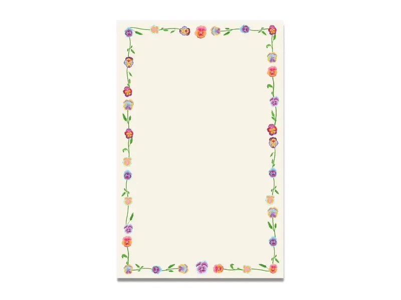 Adelfi Pansies Large Notepad