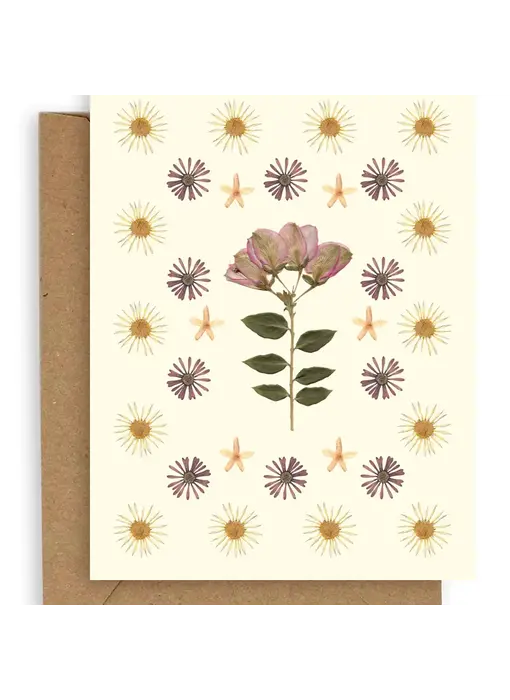 Pressed Flowers Card