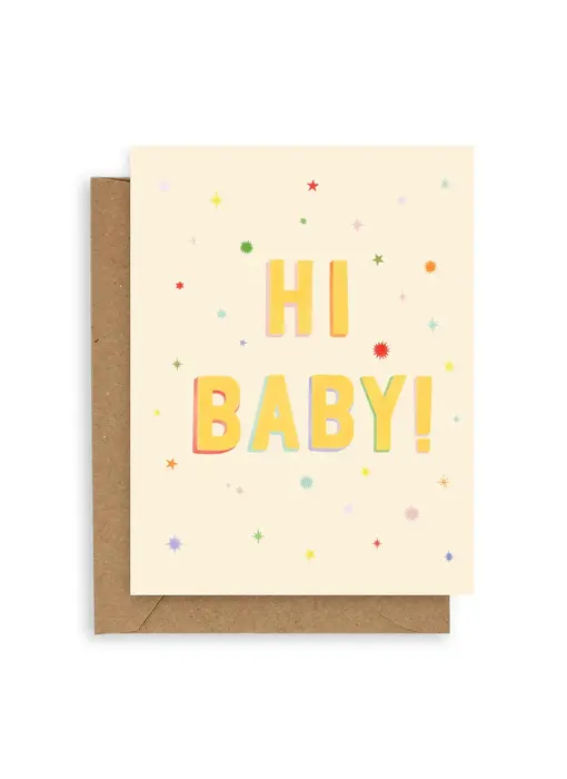 Rainbow Stars Baby Card
