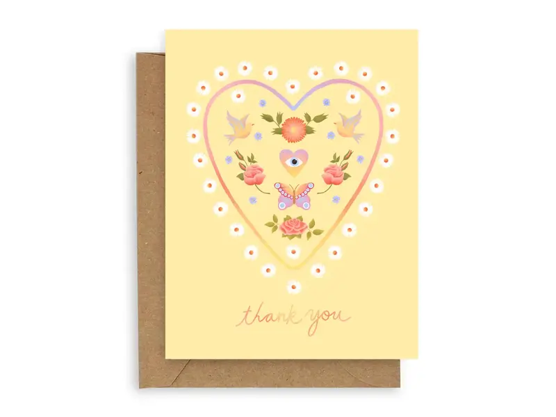 Adelfi Spring Heart Thank You Card