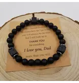 chakra jewelry Frosted Stone & Volcanic Stone Bracelet