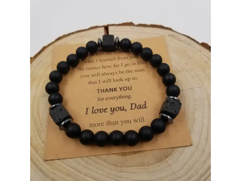 chakra jewelry Frosted Stone & Volcanic Stone Bracelet