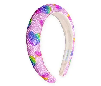 Kids Heart Headband - Padded Rhinestone Hair Band