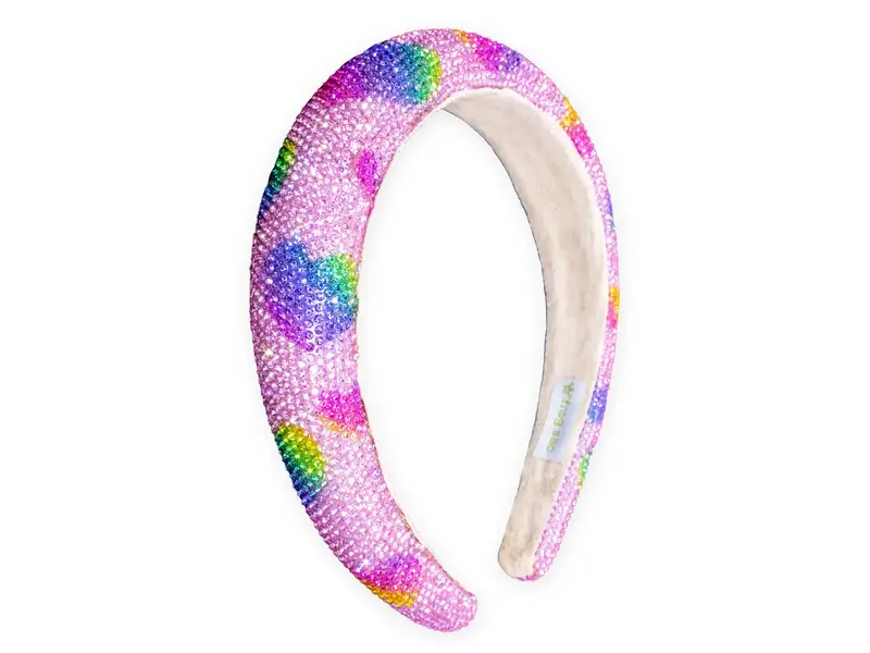Frog Sac Kids Heart Headband - Padded Rhinestone Hair Band