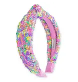 Frog Sac Kids Knot Headband - Sequin Knotted Hair Band (Rainbow) Frog Sac Kids Knot Headband - Sequin Knotted Hair Band (Rainbow)
