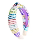 Frog Sac Kids Knot Headband - Rainbow Sequin