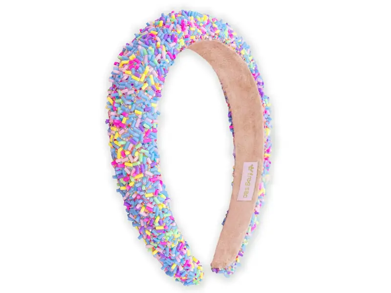 Frog Sac Padded Sprinkles Headband- Light Blue