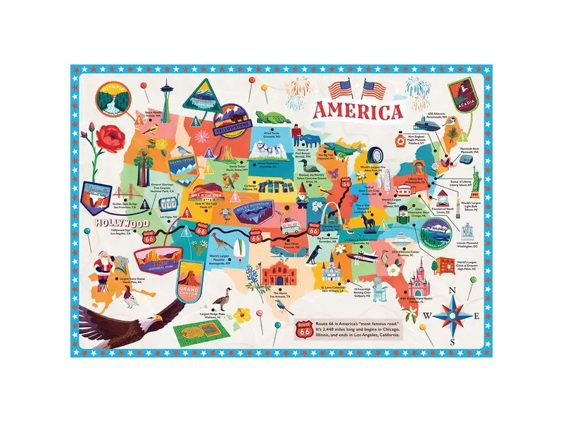cottage door press Road Trip America 1000 Piece Kids Puzzle