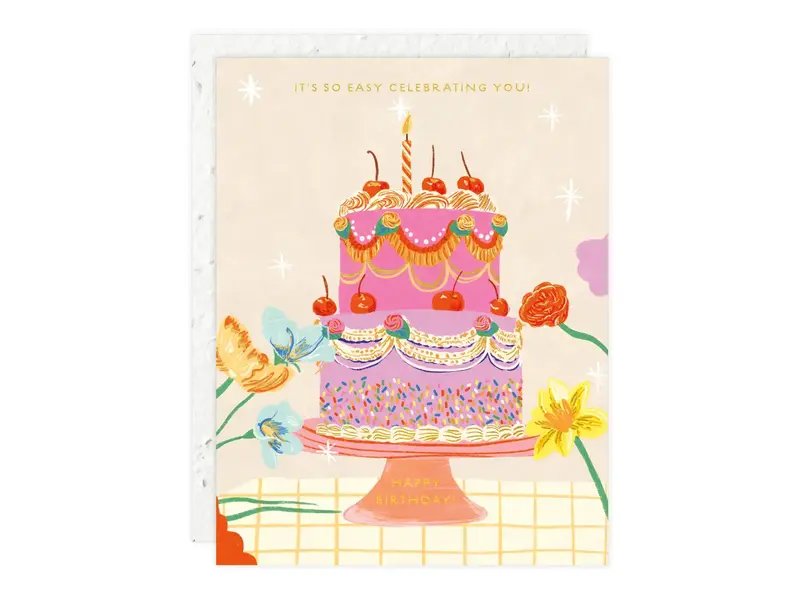 Seedlings Cherry Cake - Birthday Card