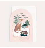 Sister Paper Co. Cat and Dog Get Well Soon Card