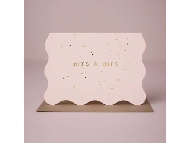 Sister Paper Co. Mrs and Mrs Wedding Card