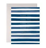 Efrances Navy Stripes Thank You Greeting Card – Classic & Elegant