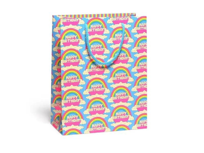 Red Cap Cards All Over Rainbows Gift Bags Large