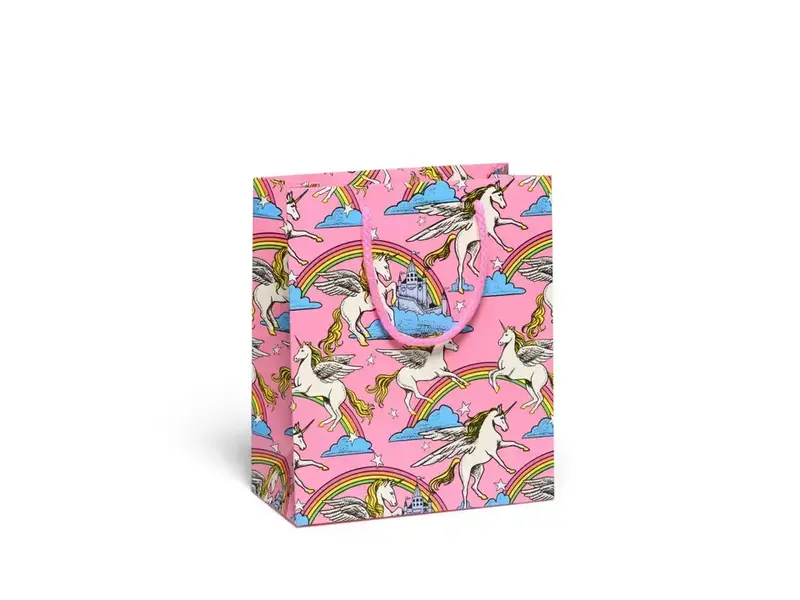 Red Cap Cards Unicorn Queen Gift Bags Medium