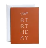 Jaymes Paper Happy Birthday No. 29 - Rust