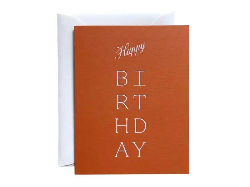 Jaymes Paper Happy Birthday No. 29 - Rust
