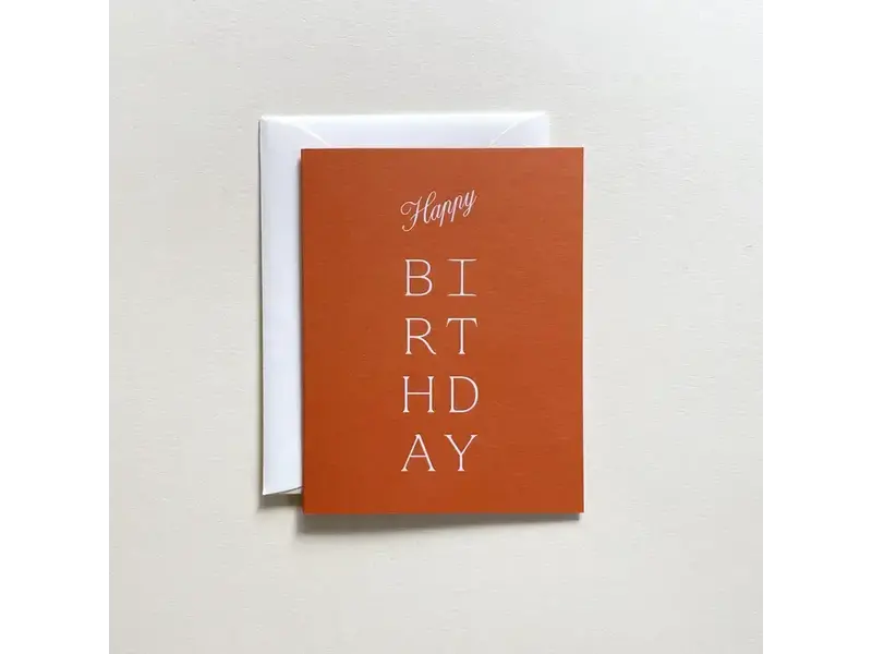 Jaymes Paper Happy Birthday No. 29 - Rust