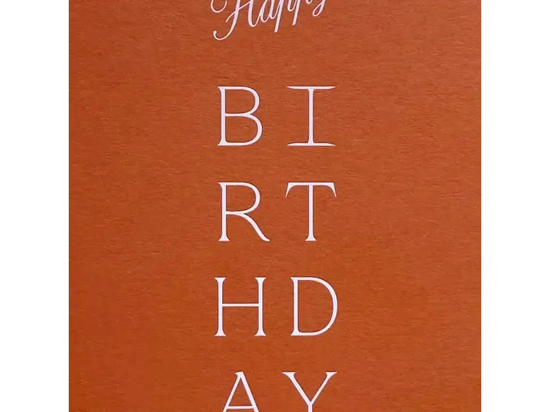 Jaymes Paper Happy Birthday No. 29 - Rust