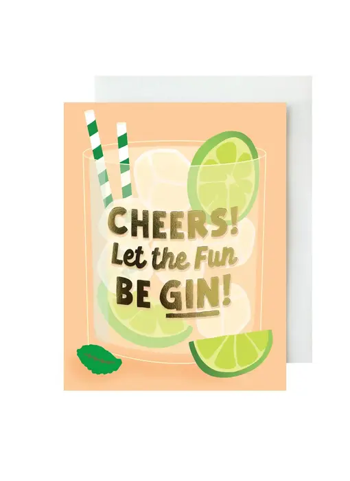 Let the Fun Be Gin! Congrats Card