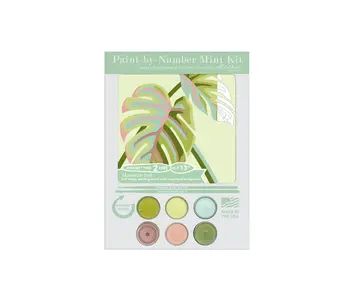 Monstera Leaves Mini Paint-By-Number Kit
