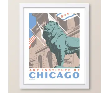 Art Institute of Chicago Lion Illinois Print