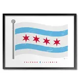 Bozz Prints Chicago Flag Print Bozz Prints Chicago Flag Print