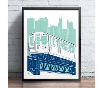 Chicago L Train Print