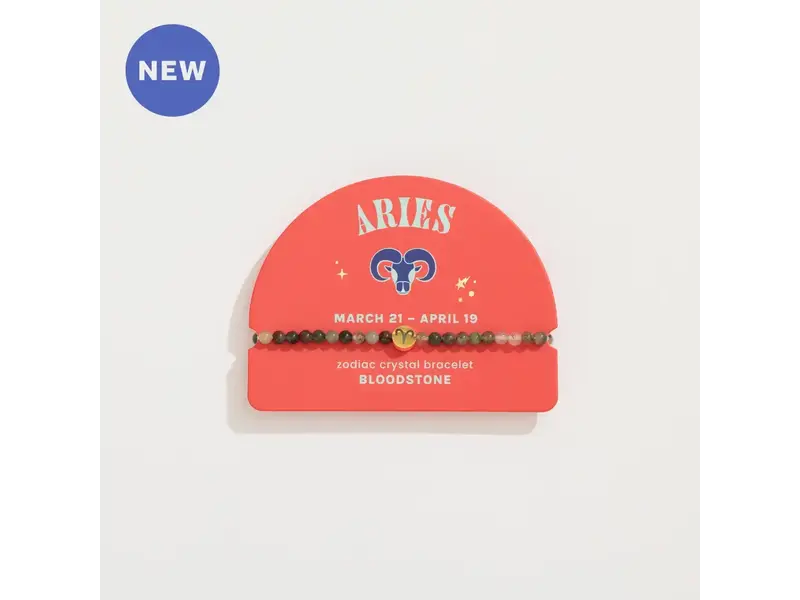 Geo Central Aries Mini Zodiac Bracelet – 4mm Crystal Beads