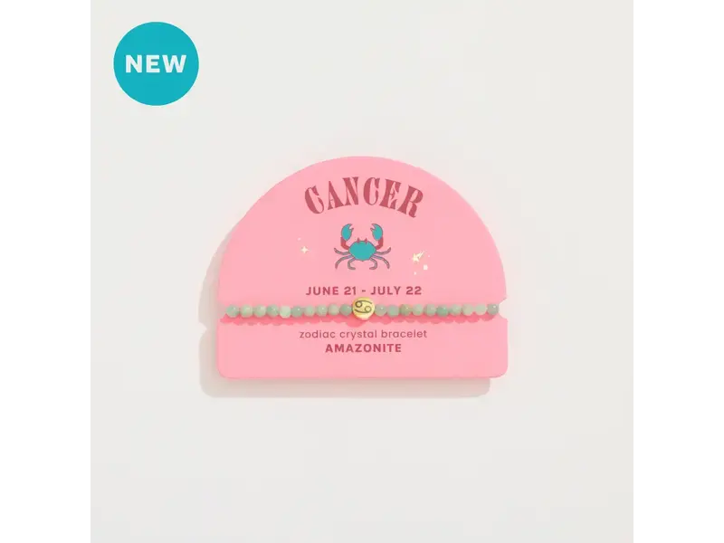 Zodica Cancer Mini Zodiac Bracelet – 4mm Crystal Beads