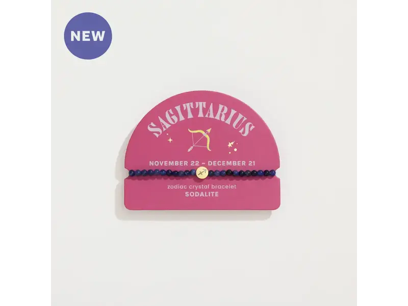 Geo Central Sagittarius Mini Zodiac Bracelet – 4mm Crystal Beads