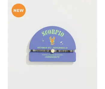 Scorpio Mini Zodiac Bracelet – 4mm Crystal Beads