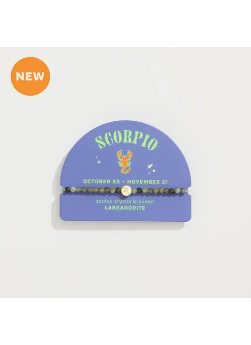 Scorpio Mini Zodiac Bracelet – 4mm Crystal Beads