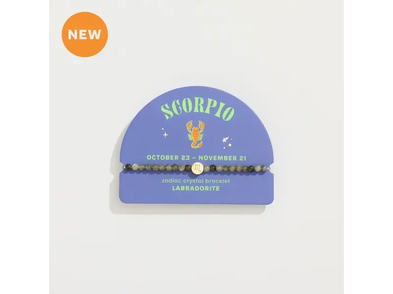 Zodica Scorpio Mini Zodiac Bracelet – 4mm Crystal Beads