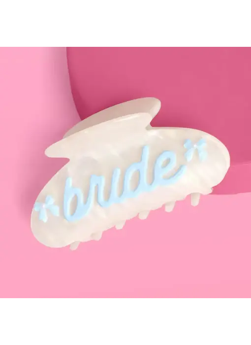 Something Blue Clip - Pearl Acrylic Claw Clip