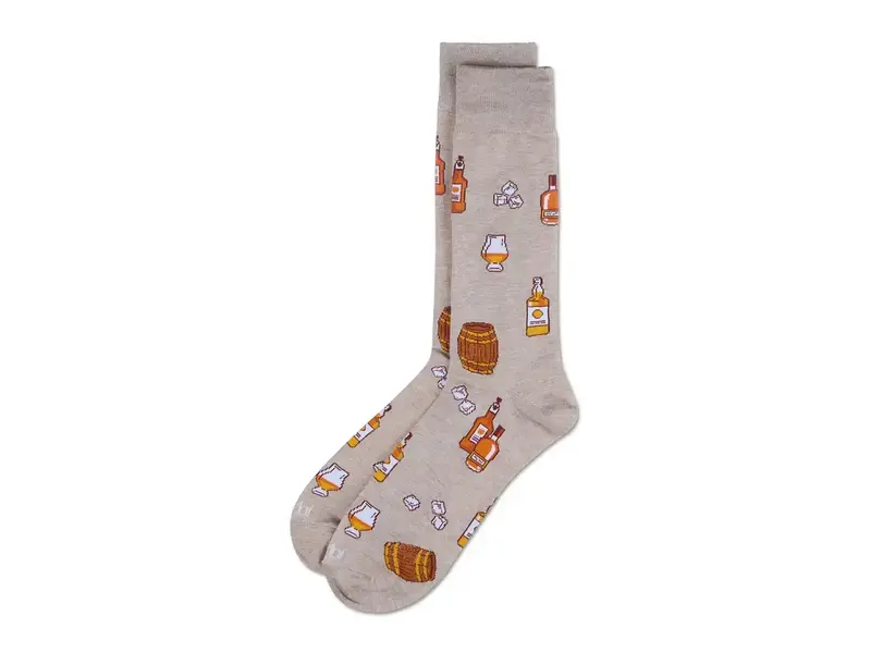 Infinity Classics International Whiskey, Why Not? Bamboo Crew Sock; Oatmeal Heather  10-13