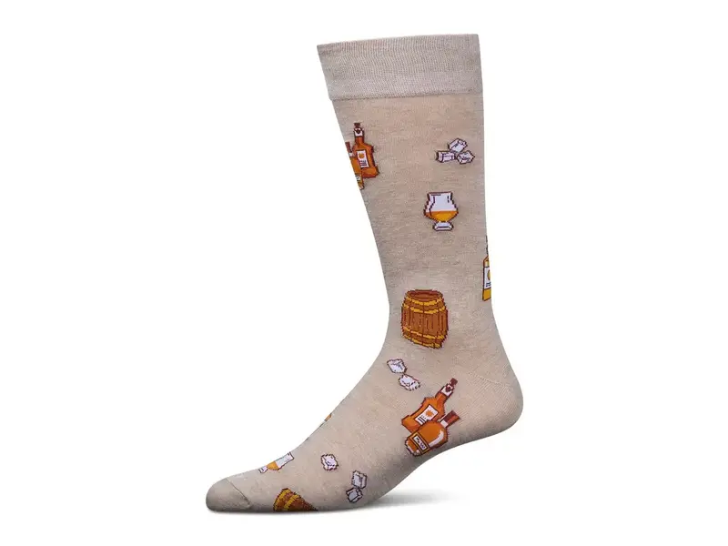 Infinity Classics International Whiskey, Why Not? Bamboo Crew Sock; Oatmeal Heather  10-13