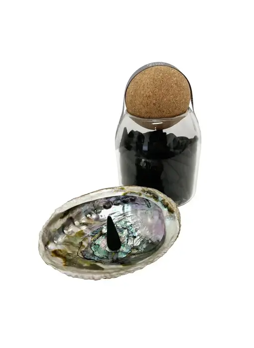 100pc Incense Cones in Jar; Tobacco & Teakwood Fragrance