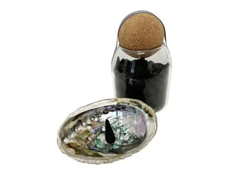 Andaluca 100pc Incense Cones in Jar; Tobacco & Teakwood Fragrance