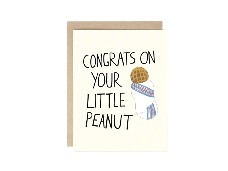 Drawn Goods Little Peanut New Baby Card