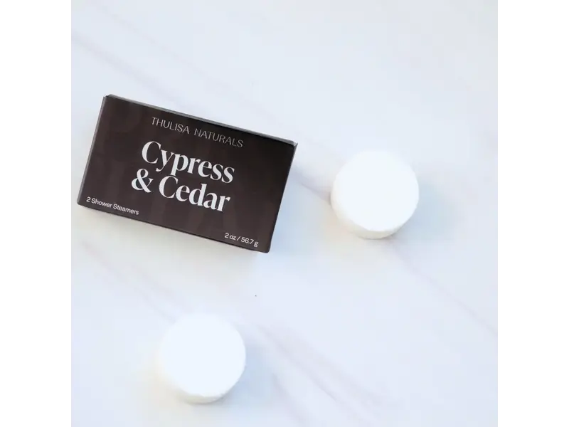 Thulisa Naturals | Bath + Body Men's Shower Steamers | Cedar-Cypress