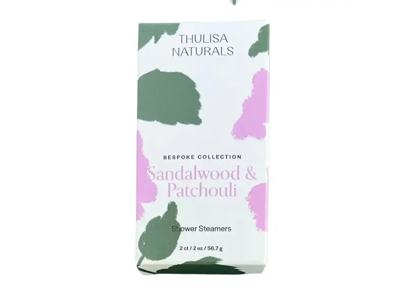 Thulisa Naturals | Bath + Body Sandalwood + Patchouli Shower Steamers| 2 Pack Gift Set