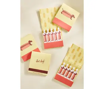 Hot Dog Printed 10 Stem Matchbook