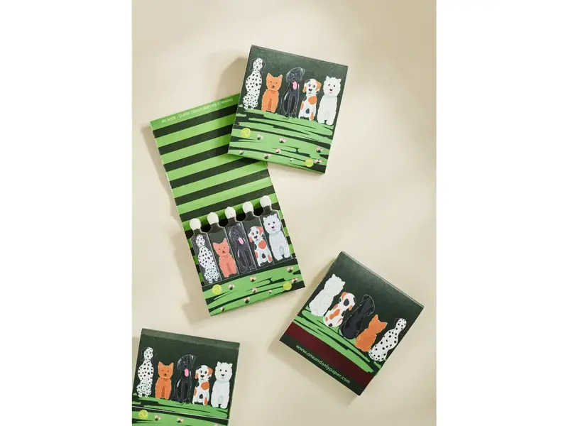 One & Only Paper Puppy Pals Printed 10 Stem Matchbook