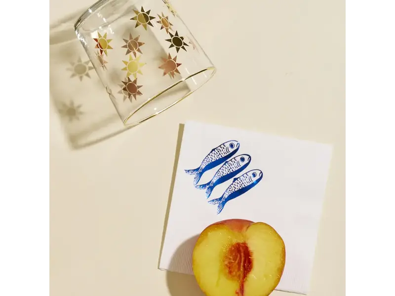 One & Only Paper Sardines Cocktail Paper Beverage Napkin - Set of 20