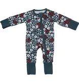 Mebie Baby Americana Floral Ribbed Bamboo Zipper