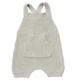 Mebie Baby Heather Grey Pocket Knit Overalls