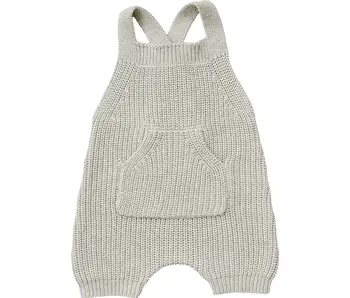 Heather Grey Pocket Knit Overalls